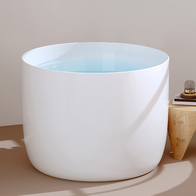 Round Soaking Bathtub Antique Finish Acrylic Freestanding Bath Tub Tub Clearhalo 'Bathroom Remodel & Bathroom Fixtures' 'Bathtubs' 'Home Improvement' 'home_improvement' 'home_improvement_bathtubs' 'Showers & Bathtubs' 6949348