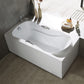 Acrylic Soaking Bathtub Antique Finish Rectangular Bathtub (Board not Included) 63"L x 30"W x 27"H Left Tub with Silver 3-Piece Set Clearhalo 'Bathroom Remodel & Bathroom Fixtures' 'Bathtubs' 'Home Improvement' 'home_improvement' 'home_improvement_bathtubs' 'Showers & Bathtubs' 6949364