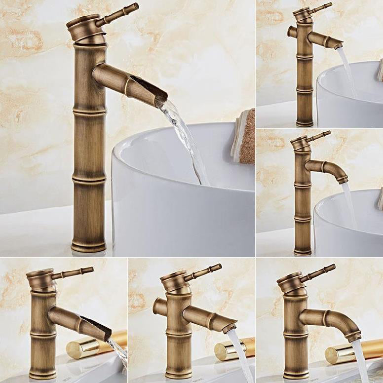 Brass Country Basin Faucet Single Hole Vanity Sink Faucet for Bathroom Clearhalo 'Bathroom Remodel & Bathroom Fixtures' 'Bathroom Sink Faucets' 'Bathroom Sinks & Faucet Components' 'bathroom_sink_faucets' 'Home Improvement' 'home_improvement' 'home_improvement_bathroom_sink_faucets' 6951621