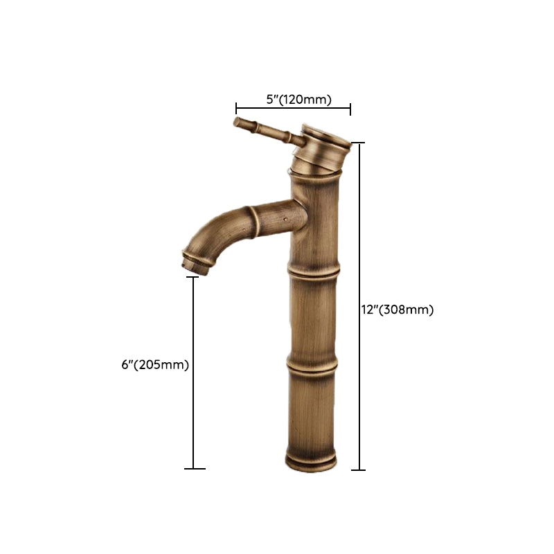 Brass Country Basin Faucet Single Hole Vanity Sink Faucet for Bathroom Clearhalo 'Bathroom Remodel & Bathroom Fixtures' 'Bathroom Sink Faucets' 'Bathroom Sinks & Faucet Components' 'bathroom_sink_faucets' 'Home Improvement' 'home_improvement' 'home_improvement_bathroom_sink_faucets' 6951636
