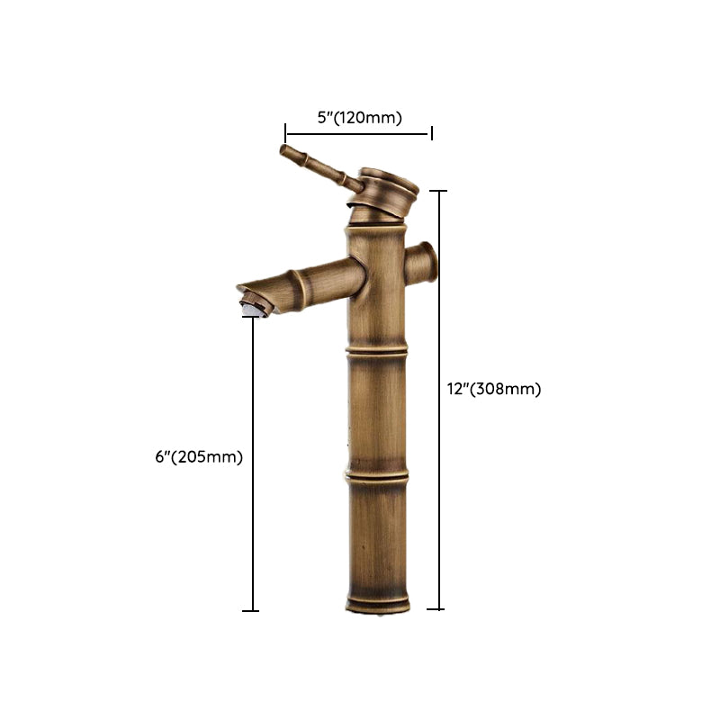 Brass Country Basin Faucet Single Hole Vanity Sink Faucet for Bathroom Clearhalo 'Bathroom Remodel & Bathroom Fixtures' 'Bathroom Sink Faucets' 'Bathroom Sinks & Faucet Components' 'bathroom_sink_faucets' 'Home Improvement' 'home_improvement' 'home_improvement_bathroom_sink_faucets' 6951638
