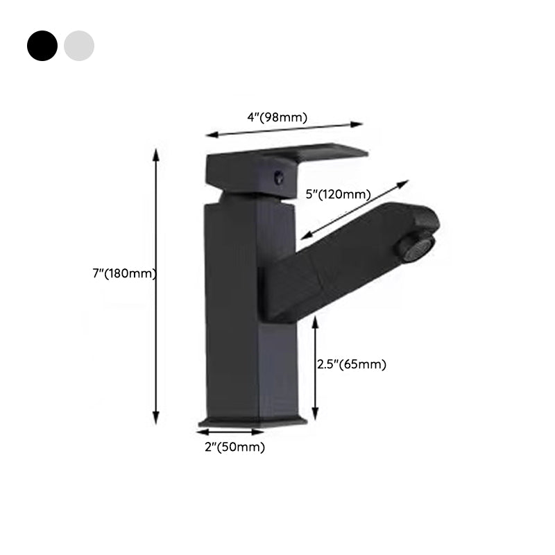Lever Handle Faucet Contemporary Pull-out Faucet for Bathroom Clearhalo 'Bathroom Remodel & Bathroom Fixtures' 'Bathroom Sink Faucets' 'Bathroom Sinks & Faucet Components' 'bathroom_sink_faucets' 'Home Improvement' 'home_improvement' 'home_improvement_bathroom_sink_faucets' 6951771