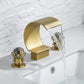 Light Luxury Basin Faucet Waterfall Spout Bathroom Faucet Knob Handle Sink Faucet Gold Clearhalo 'Bathroom Remodel & Bathroom Fixtures' 'Bathroom Sink Faucets' 'Bathroom Sinks & Faucet Components' 'bathroom_sink_faucets' 'Home Improvement' 'home_improvement' 'home_improvement_bathroom_sink_faucets' 6951781