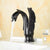 Full Brass Bathroom Vanity Faucet Hot and Cold Single Handle Basin Faucet Black 7.5" Clearhalo 'Bathroom Remodel & Bathroom Fixtures' 'Bathroom Sink Faucets' 'Bathroom Sinks & Faucet Components' 'bathroom_sink_faucets' 'Home Improvement' 'home_improvement' 'home_improvement_bathroom_sink_faucets' 6951816