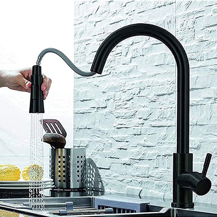 Pull Down Sprayer Kitchen Faucet Touch Sensor 304 Stainless Steel High Arc Kitchen Faucet Clearhalo 'Home Improvement' 'home_improvement' 'home_improvement_kitchen_faucets' 'Kitchen Faucets' 'Kitchen Remodel & Kitchen Fixtures' 'Kitchen Sinks & Faucet Components' 'kitchen_faucets' 6951946