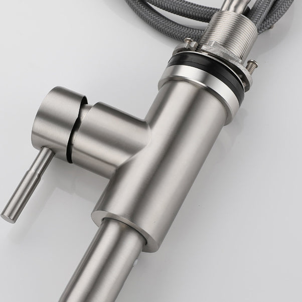 Modern Touch Sensor Kitchen Faucet Stainless Steel Swivel Spout with Pull down Sprayer Clearhalo 'Home Improvement' 'home_improvement' 'home_improvement_kitchen_faucets' 'Kitchen Faucets' 'Kitchen Remodel & Kitchen Fixtures' 'Kitchen Sinks & Faucet Components' 'kitchen_faucets' 6951954