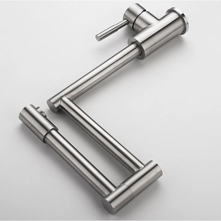 Modern Kitchen Faucet Single Lever Handle Swivel Stainless Steel Pot Filler Clearhalo 'Home Improvement' 'home_improvement' 'home_improvement_kitchen_faucets' 'Kitchen Faucets' 'Kitchen Remodel & Kitchen Fixtures' 'Kitchen Sinks & Faucet Components' 'kitchen_faucets' 6951962