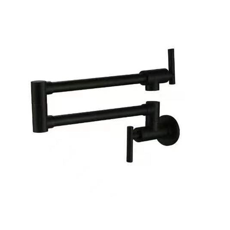 Black Pot Filler Single Lever Handle Modern Swivel 1-Hole Copper Kitchen Faucet Clearhalo 'Home Improvement' 'home_improvement' 'home_improvement_kitchen_faucets' 'Kitchen Faucets' 'Kitchen Remodel & Kitchen Fixtures' 'Kitchen Sinks & Faucet Components' 'kitchen_faucets' 6951989