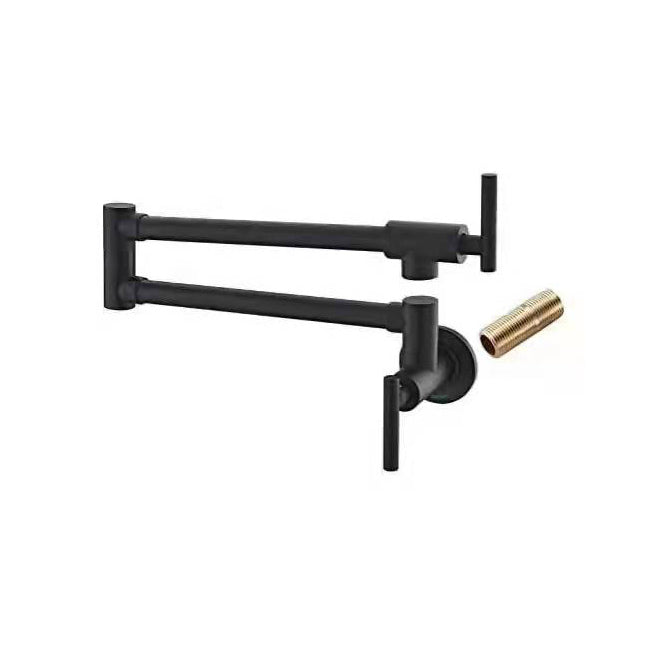 Black Pot Filler Single Lever Handle Modern Swivel 1-Hole Copper Kitchen Faucet Clearhalo 'Home Improvement' 'home_improvement' 'home_improvement_kitchen_faucets' 'Kitchen Faucets' 'Kitchen Remodel & Kitchen Fixtures' 'Kitchen Sinks & Faucet Components' 'kitchen_faucets' 6951990