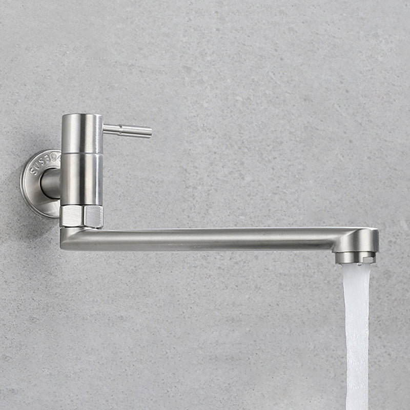 Kitchen Faucet Pot Filler Single Handle Swivel Stainless Steel Kitchen Faucet Clearhalo 'Home Improvement' 'home_improvement' 'home_improvement_kitchen_faucets' 'Kitchen Faucets' 'Kitchen Remodel & Kitchen Fixtures' 'Kitchen Sinks & Faucet Components' 'kitchen_faucets' 6952004