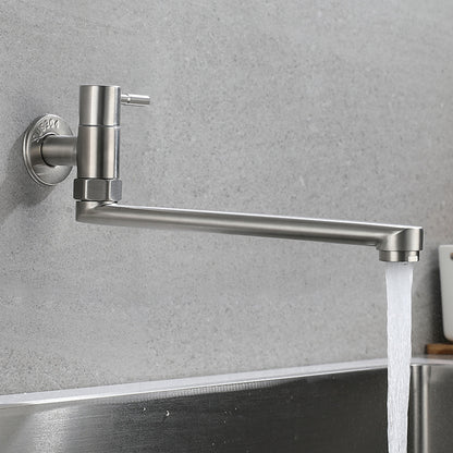 Kitchen Faucet Pot Filler Single Handle Swivel Stainless Steel Kitchen Faucet 10" Clearhalo 'Home Improvement' 'home_improvement' 'home_improvement_kitchen_faucets' 'Kitchen Faucets' 'Kitchen Remodel & Kitchen Fixtures' 'Kitchen Sinks & Faucet Components' 'kitchen_faucets' 6952005