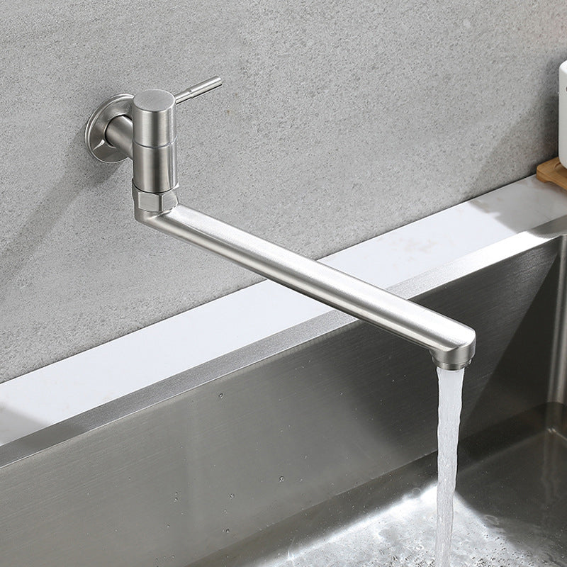 Kitchen Faucet Pot Filler Single Handle Swivel Stainless Steel Kitchen Faucet Clearhalo 'Home Improvement' 'home_improvement' 'home_improvement_kitchen_faucets' 'Kitchen Faucets' 'Kitchen Remodel & Kitchen Fixtures' 'Kitchen Sinks & Faucet Components' 'kitchen_faucets' 6952007