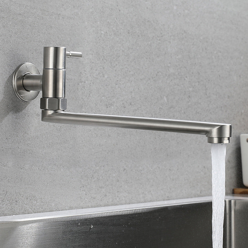 Kitchen Faucet Pot Filler Single Handle Swivel Stainless Steel Kitchen Faucet Clearhalo 'Home Improvement' 'home_improvement' 'home_improvement_kitchen_faucets' 'Kitchen Faucets' 'Kitchen Remodel & Kitchen Fixtures' 'Kitchen Sinks & Faucet Components' 'kitchen_faucets' 6952008