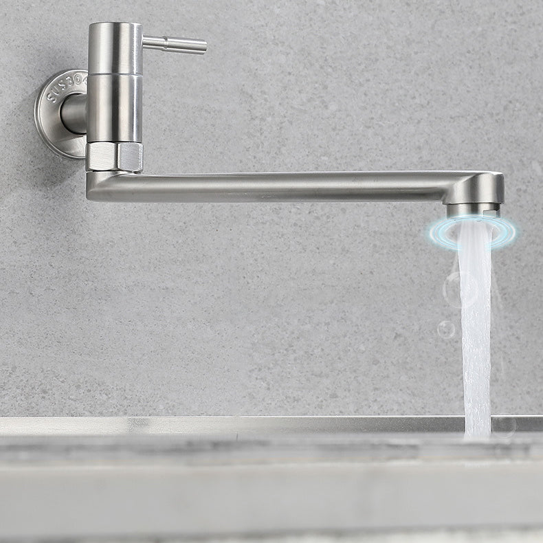 Kitchen Faucet Pot Filler Single Handle Swivel Stainless Steel Kitchen Faucet Clearhalo 'Home Improvement' 'home_improvement' 'home_improvement_kitchen_faucets' 'Kitchen Faucets' 'Kitchen Remodel & Kitchen Fixtures' 'Kitchen Sinks & Faucet Components' 'kitchen_faucets' 6952011