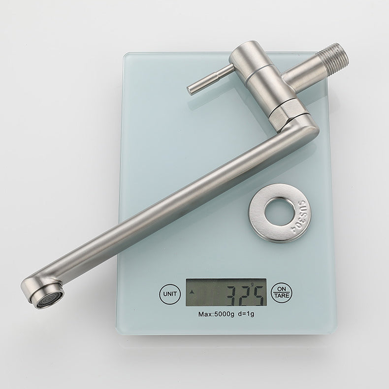 Kitchen Faucet Pot Filler Single Handle Swivel Stainless Steel Kitchen Faucet Clearhalo 'Home Improvement' 'home_improvement' 'home_improvement_kitchen_faucets' 'Kitchen Faucets' 'Kitchen Remodel & Kitchen Fixtures' 'Kitchen Sinks & Faucet Components' 'kitchen_faucets' 6952014