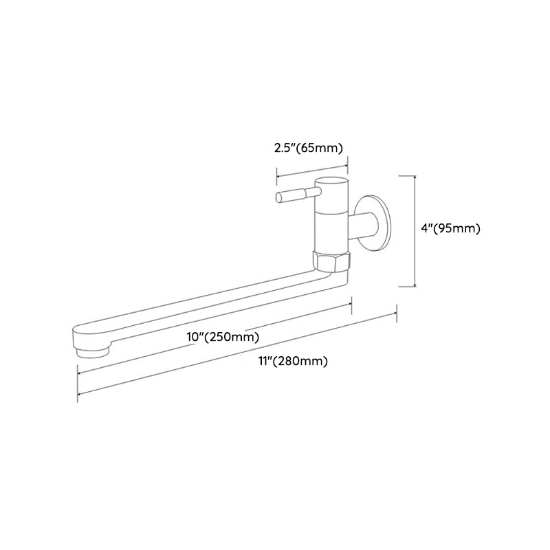 Kitchen Faucet Pot Filler Single Handle Swivel Stainless Steel Kitchen Faucet Clearhalo 'Home Improvement' 'home_improvement' 'home_improvement_kitchen_faucets' 'Kitchen Faucets' 'Kitchen Remodel & Kitchen Fixtures' 'Kitchen Sinks & Faucet Components' 'kitchen_faucets' 6952016