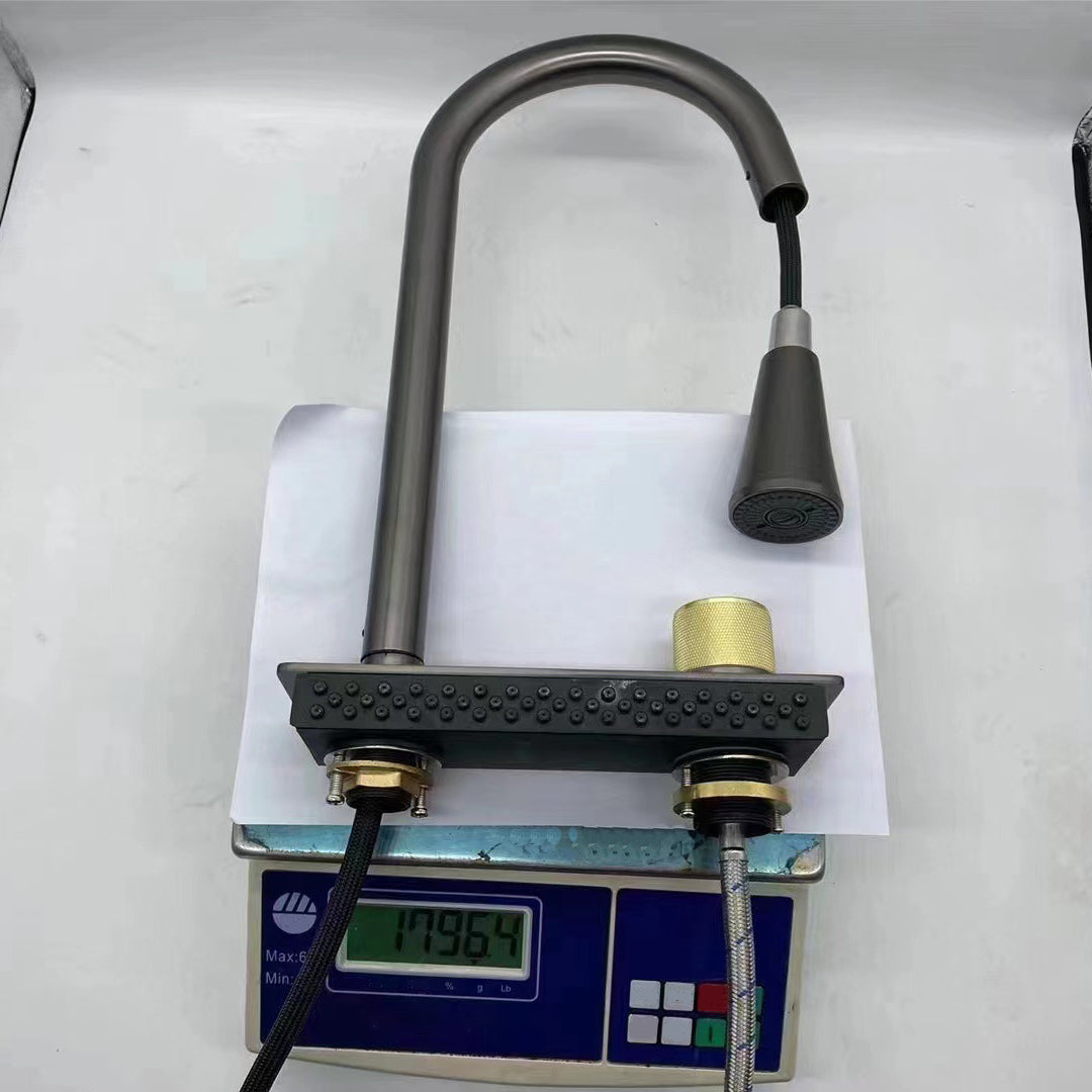 Contemporary Standard Kitchen Faucets Brushed Nickel No Sensor Swivel Spout Clearhalo 'Home Improvement' 'home_improvement' 'home_improvement_kitchen_faucets' 'Kitchen Faucets' 'Kitchen Remodel & Kitchen Fixtures' 'Kitchen Sinks & Faucet Components' 'kitchen_faucets' 6952034