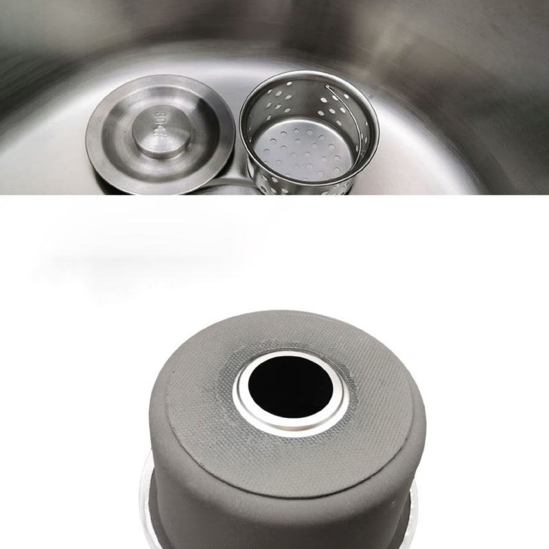 Round Stainless Steel Sink Single Bowl Undermount Sink with Basket Strainer Clearhalo 'Home Improvement' 'home_improvement' 'home_improvement_kitchen_sinks' 'Kitchen Remodel & Kitchen Fixtures' 'Kitchen Sinks & Faucet Components' 'Kitchen Sinks' 'kitchen_sinks' 6952109