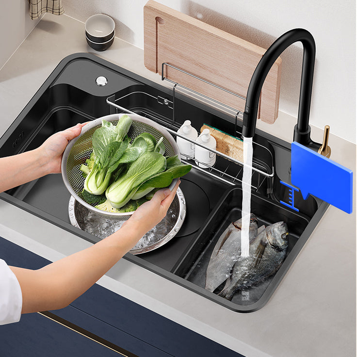 Drop-In Sink Stainless Steel Single Basin Basket Strainer Kitchen Sink with Drain Assembly Clearhalo 'Home Improvement' 'home_improvement' 'home_improvement_kitchen_sinks' 'Kitchen Remodel & Kitchen Fixtures' 'Kitchen Sinks & Faucet Components' 'Kitchen Sinks' 'kitchen_sinks' 6952189