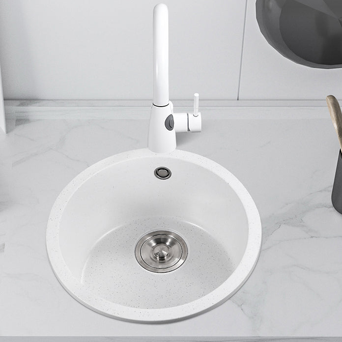 Single Bowl Kitchen Sink Modern Quartz Kitchen Sink with Round Shape Clearhalo 'Home Improvement' 'home_improvement' 'home_improvement_kitchen_sinks' 'Kitchen Remodel & Kitchen Fixtures' 'Kitchen Sinks & Faucet Components' 'Kitchen Sinks' 'kitchen_sinks' 6952256