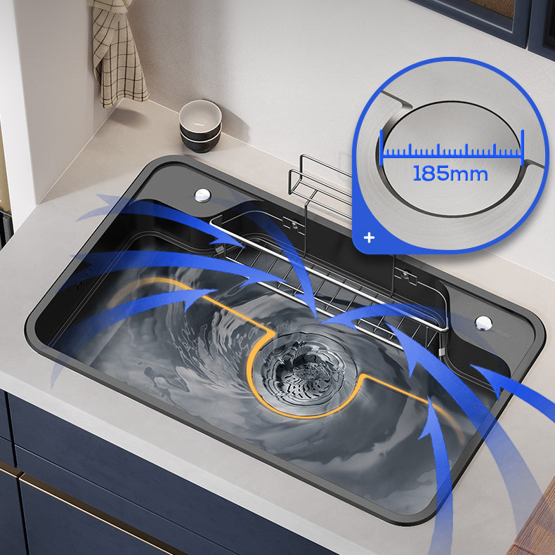 Stainless Steel Kitchen Sink Modern Style Kitchen Sink with Drain Strainer Kit Clearhalo 'Home Improvement' 'home_improvement' 'home_improvement_kitchen_sinks' 'Kitchen Remodel & Kitchen Fixtures' 'Kitchen Sinks & Faucet Components' 'Kitchen Sinks' 'kitchen_sinks' 6952292