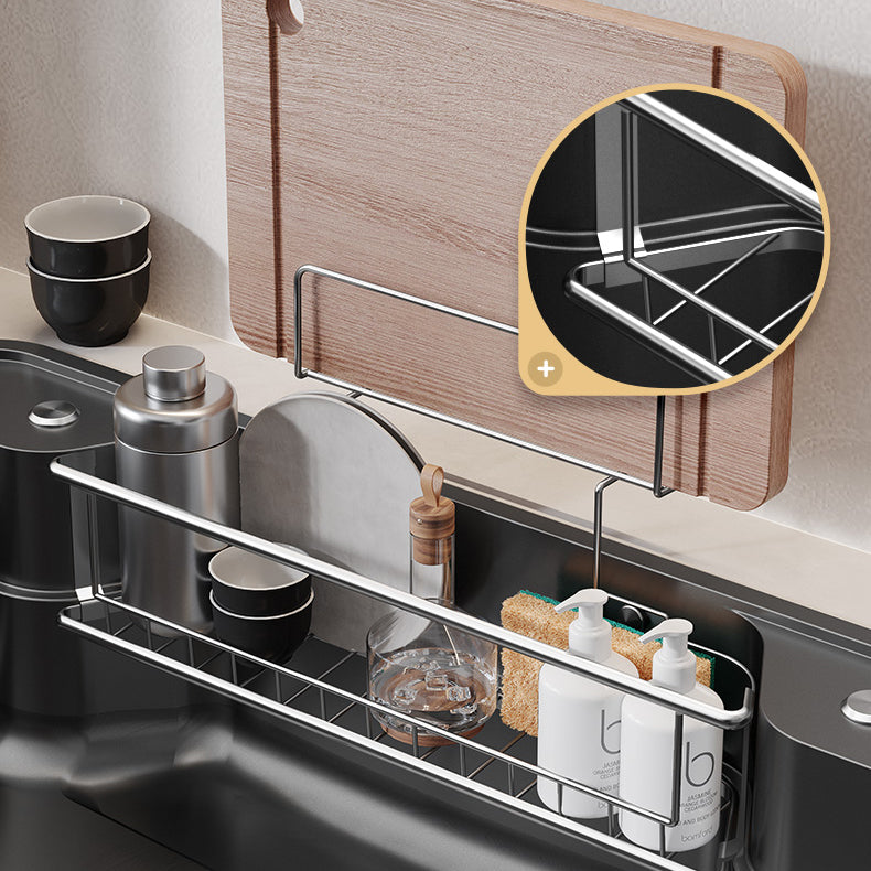 Stainless Steel Kitchen Sink Modern Style Kitchen Sink with Drain Strainer Kit Clearhalo 'Home Improvement' 'home_improvement' 'home_improvement_kitchen_sinks' 'Kitchen Remodel & Kitchen Fixtures' 'Kitchen Sinks & Faucet Components' 'Kitchen Sinks' 'kitchen_sinks' 6952297