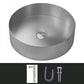 Modern Vessel Sink Round Metal with Faucet and Pop-Up Drain Vessel Lavatory Sink Silver Round Faucet Sink with Faucet Clearhalo 'Bathroom Remodel & Bathroom Fixtures' 'Bathroom Sinks & Faucet Components' 'Bathroom Sinks' 'bathroom_sink' 'Home Improvement' 'home_improvement' 'home_improvement_bathroom_sink' 6952392