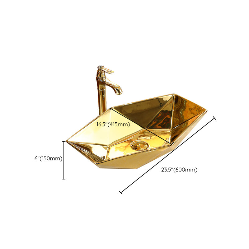 Modern Vessel Lavatory Sink Metal Specialty with Faucet Basin Sink Clearhalo 'Bathroom Remodel & Bathroom Fixtures' 'Bathroom Sinks & Faucet Components' 'Bathroom Sinks' 'bathroom_sink' 'Home Improvement' 'home_improvement' 'home_improvement_bathroom_sink' 6952452