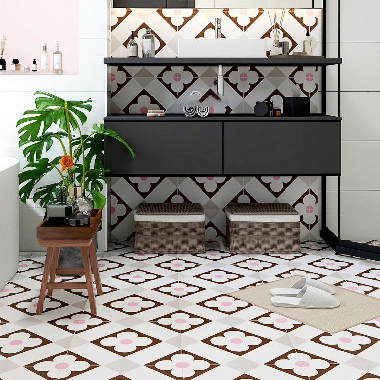 Patterned Rectangular Tile Modern Straight Edge Glazed Floor Tile Clearhalo 'Floor Tiles & Wall Tiles' 'floor_tiles_wall_tiles' 'Flooring 'Home Improvement' 'home_improvement' 'home_improvement_floor_tiles_wall_tiles' Walls and Ceiling' 6952499