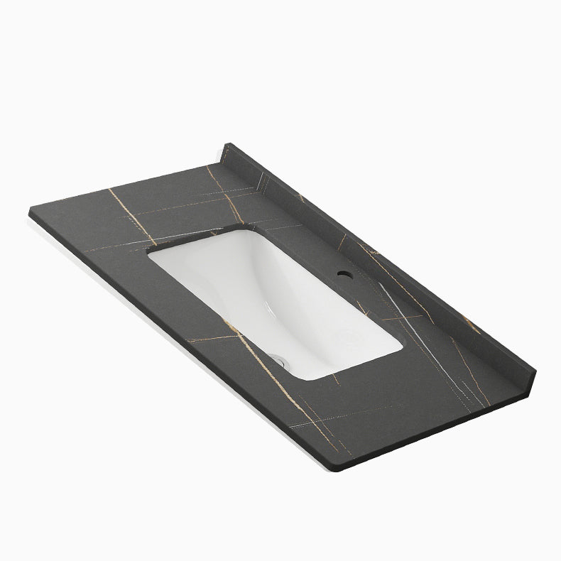 Black Bath Vanity Single Sink Metal Frame Mirror Vanity with Soft Close Door Clearhalo 'Bathroom Remodel & Bathroom Fixtures' 'Bathroom Vanities' 'bathroom_vanities' 'Home Improvement' 'home_improvement' 'home_improvement_bathroom_vanities' 6952677