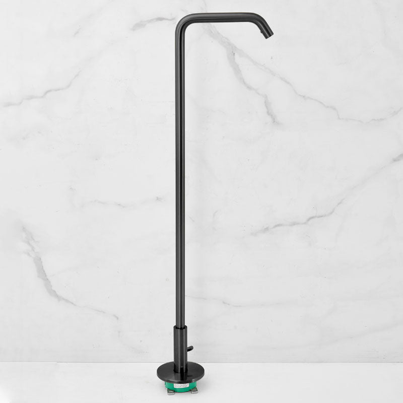 Tub Filler High Arc Handshower Lever Handle Copper Freestanding Tub Filler Black Sensor Faucet Clearhalo 'Bathroom Remodel & Bathroom Fixtures' 'Bathtub Faucets' 'bathtub_faucets' 'Home Improvement' 'home_improvement' 'home_improvement_bathtub_faucets' 6952752