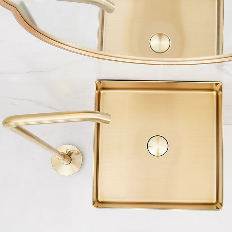 Tub Filler High Arc Handshower Lever Handle Copper Freestanding Tub Filler Clearhalo 'Bathroom Remodel & Bathroom Fixtures' 'Bathtub Faucets' 'bathtub_faucets' 'Home Improvement' 'home_improvement' 'home_improvement_bathtub_faucets' 6952758