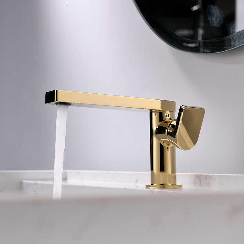 Modern Brass Bathroom Faucet Knob Handles Deck-mount Fixed Faucet Clearhalo 'Bathroom Remodel & Bathroom Fixtures' 'Bathtub Faucets' 'bathtub_faucets' 'Home Improvement' 'home_improvement' 'home_improvement_bathtub_faucets' 6952791