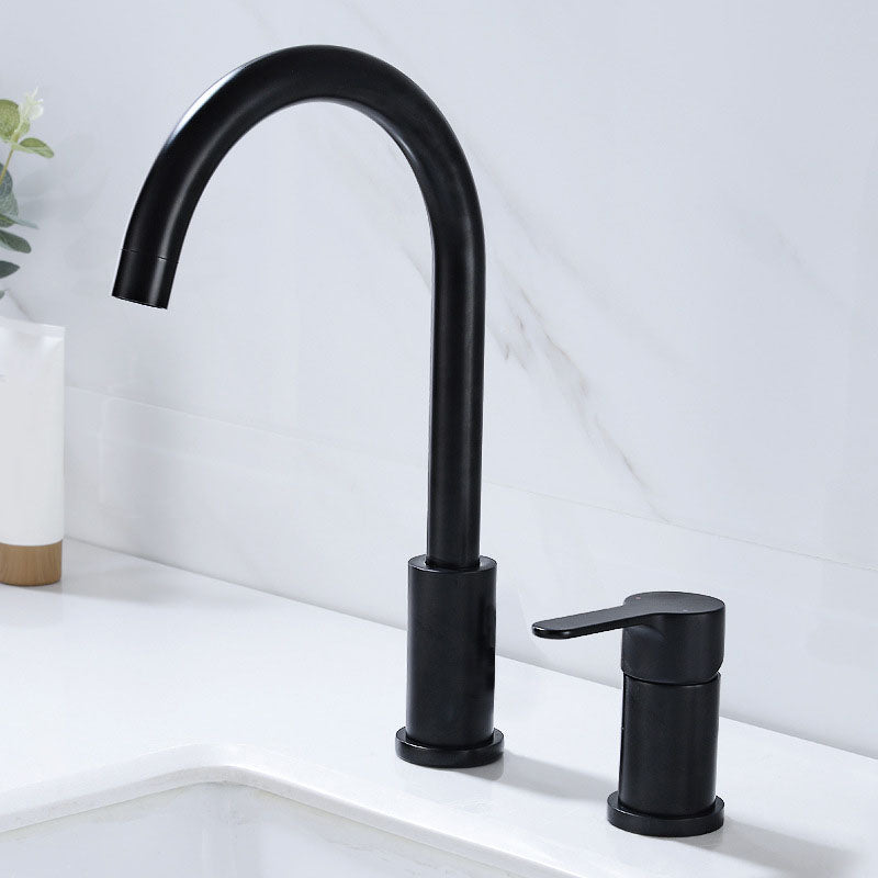 Industrial Roman Tub Faucet Trim High Arc Deck Mount Copper Bathtub Faucet Black 2 Hole Faucets Hand Shower Not Included Clearhalo 'Bathroom Remodel & Bathroom Fixtures' 'Bathtub Faucets' 'bathtub_faucets' 'Home Improvement' 'home_improvement' 'home_improvement_bathtub_faucets' 6952868