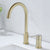Industrial Roman Tub Faucet Trim High Arc Deck Mount Copper Bathtub Faucet Gold 2 Hole Faucets Hand Shower Not Included Clearhalo 'Bathroom Remodel & Bathroom Fixtures' 'Bathtub Faucets' 'bathtub_faucets' 'Home Improvement' 'home_improvement' 'home_improvement_bathtub_faucets' 6952872