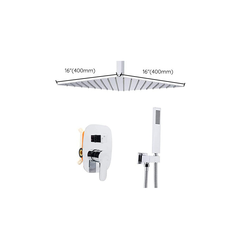 Shower Set Brass Modern Ceiling Mounted Dual Shower Head Square Swivel Shower System Clearhalo 'Bathroom Remodel & Bathroom Fixtures' 'Home Improvement' 'home_improvement' 'home_improvement_shower_faucets' 'Shower Faucets & Systems' 'shower_faucets' 'Showers & Bathtubs Plumbing' 'Showers & Bathtubs' 6952922