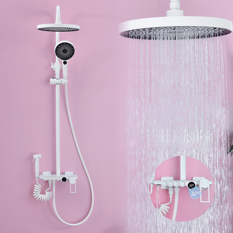 Wall Mounted Shower System Modern Handheld Shower Head Raining Jet Shower System Clearhalo 'Bathroom Remodel & Bathroom Fixtures' 'Home Improvement' 'home_improvement' 'home_improvement_shower_faucets' 'Shower Faucets & Systems' 'shower_faucets' 'Showers & Bathtubs Plumbing' 'Showers & Bathtubs' 6952970