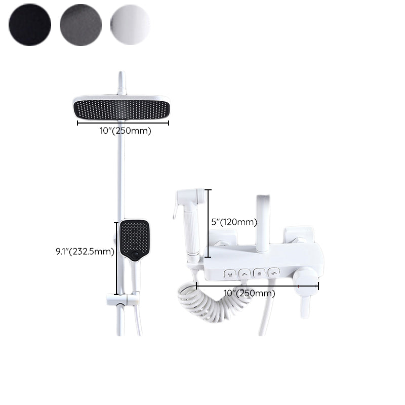 Wall Mounted Shower System Modern Handheld Shower Head Raining Jet Shower System Clearhalo 'Bathroom Remodel & Bathroom Fixtures' 'Home Improvement' 'home_improvement' 'home_improvement_shower_faucets' 'Shower Faucets & Systems' 'shower_faucets' 'Showers & Bathtubs Plumbing' 'Showers & Bathtubs' 6952984