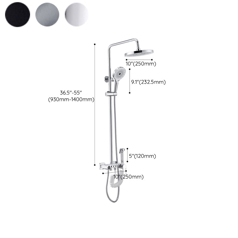 Wall Mounted Shower System Modern Handheld Shower Head Raining Jet Shower System Clearhalo 'Bathroom Remodel & Bathroom Fixtures' 'Home Improvement' 'home_improvement' 'home_improvement_shower_faucets' 'Shower Faucets & Systems' 'shower_faucets' 'Showers & Bathtubs Plumbing' 'Showers & Bathtubs' 6952985