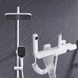Rectangle Shower Combo Digital Display Adjustable Spray Pattern Wall Mount Shower System Clearhalo 'Bathroom Remodel & Bathroom Fixtures' 'Home Improvement' 'home_improvement' 'home_improvement_shower_faucets' 'Shower Faucets & Systems' 'shower_faucets' 'Showers & Bathtubs Plumbing' 'Showers & Bathtubs' 6952989