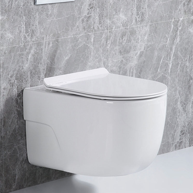 Antimicrobial Smart Wall Mounted Bidet Temperature Control Ceramic Toilet Clearhalo 'Bathroom Remodel & Bathroom Fixtures' 'Bidets' 'Home Improvement' 'home_improvement' 'home_improvement_bidets' 'Toilets & Bidets' 6953011