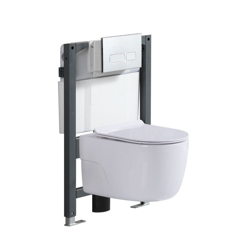 Antimicrobial Smart Wall Mounted Bidet Temperature Control Ceramic Toilet Bidet with Low Water Tank White Clearhalo 'Bathroom Remodel & Bathroom Fixtures' 'Bidets' 'Home Improvement' 'home_improvement' 'home_improvement_bidets' 'Toilets & Bidets' 6953016