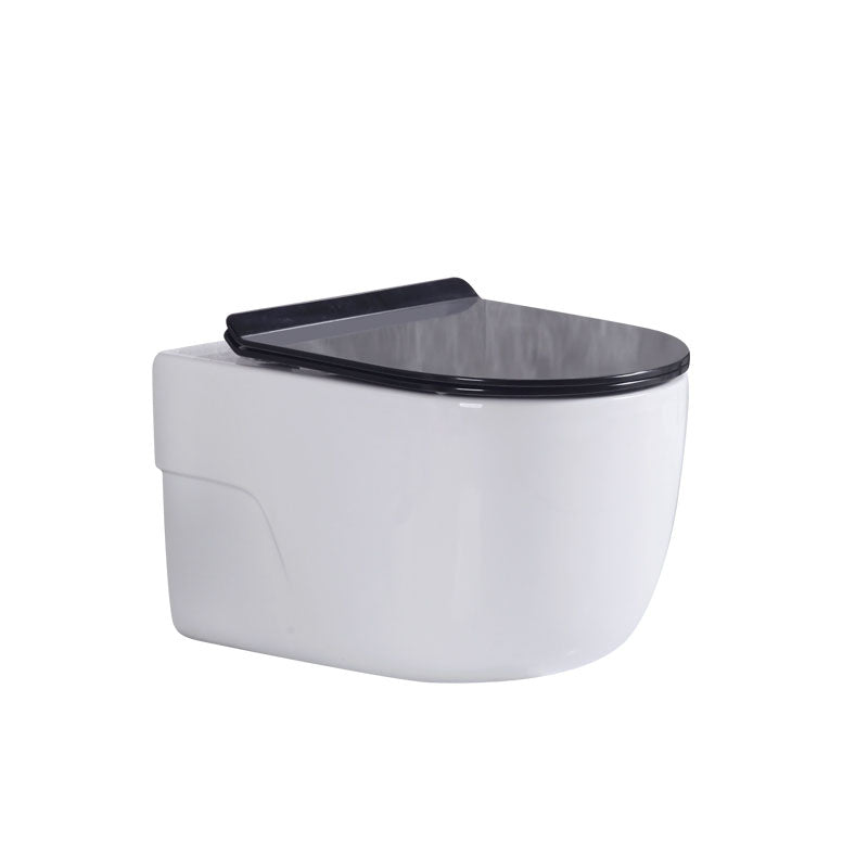 Antimicrobial Smart Wall Mounted Bidet Temperature Control Ceramic Toilet Toilet Black Clearhalo 'Bathroom Remodel & Bathroom Fixtures' 'Bidets' 'Home Improvement' 'home_improvement' 'home_improvement_bidets' 'Toilets & Bidets' 6953020