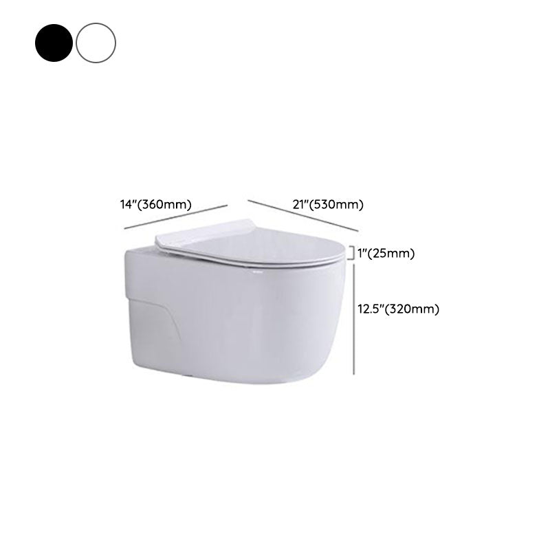 Antimicrobial Smart Wall Mounted Bidet Temperature Control Ceramic Toilet Clearhalo 'Bathroom Remodel & Bathroom Fixtures' 'Bidets' 'Home Improvement' 'home_improvement' 'home_improvement_bidets' 'Toilets & Bidets' 6953027