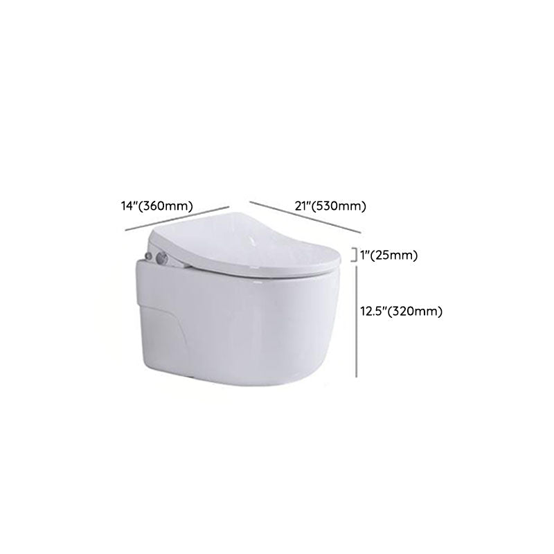 Antimicrobial Smart Wall Mounted Bidet Temperature Control Ceramic Toilet Clearhalo 'Bathroom Remodel & Bathroom Fixtures' 'Bidets' 'Home Improvement' 'home_improvement' 'home_improvement_bidets' 'Toilets & Bidets' 6953028