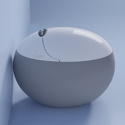 Without Water Pressure Control Floor Mount Bidet Heated Seat Bidet Grey Clearhalo 'Bathroom Remodel & Bathroom Fixtures' 'Bidets' 'Home Improvement' 'home_improvement' 'home_improvement_bidets' 'Toilets & Bidets' 6953045