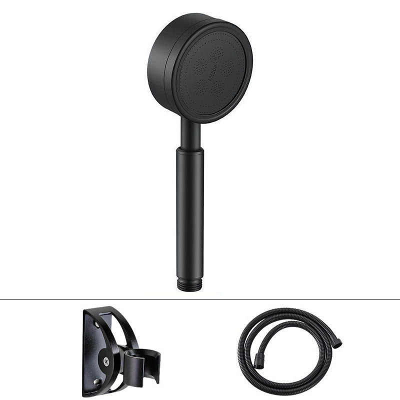 Classic Shower Head Round Metal Handheld Shower Head in Silver Black Shower Heads & Hose & Wall pedestal Clearhalo 'Bathroom Remodel & Bathroom Fixtures' 'Home Improvement' 'home_improvement' 'home_improvement_shower_heads' 'Shower Heads' 'shower_heads' 'Showers & Bathtubs Plumbing' 'Showers & Bathtubs' 6953312