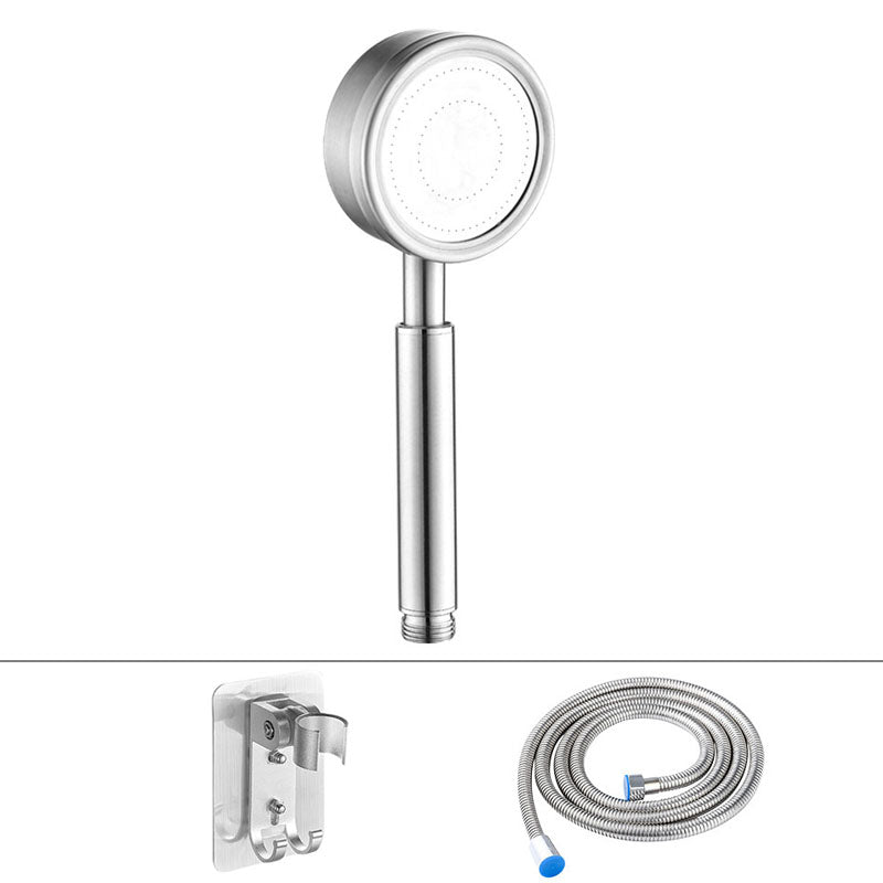 Classic Shower Head Round Metal Handheld Shower Head in Silver Nickel Shower Heads & Hose & Wall pedestal Clearhalo 'Bathroom Remodel & Bathroom Fixtures' 'Home Improvement' 'home_improvement' 'home_improvement_shower_heads' 'Shower Heads' 'shower_heads' 'Showers & Bathtubs Plumbing' 'Showers & Bathtubs' 6953316