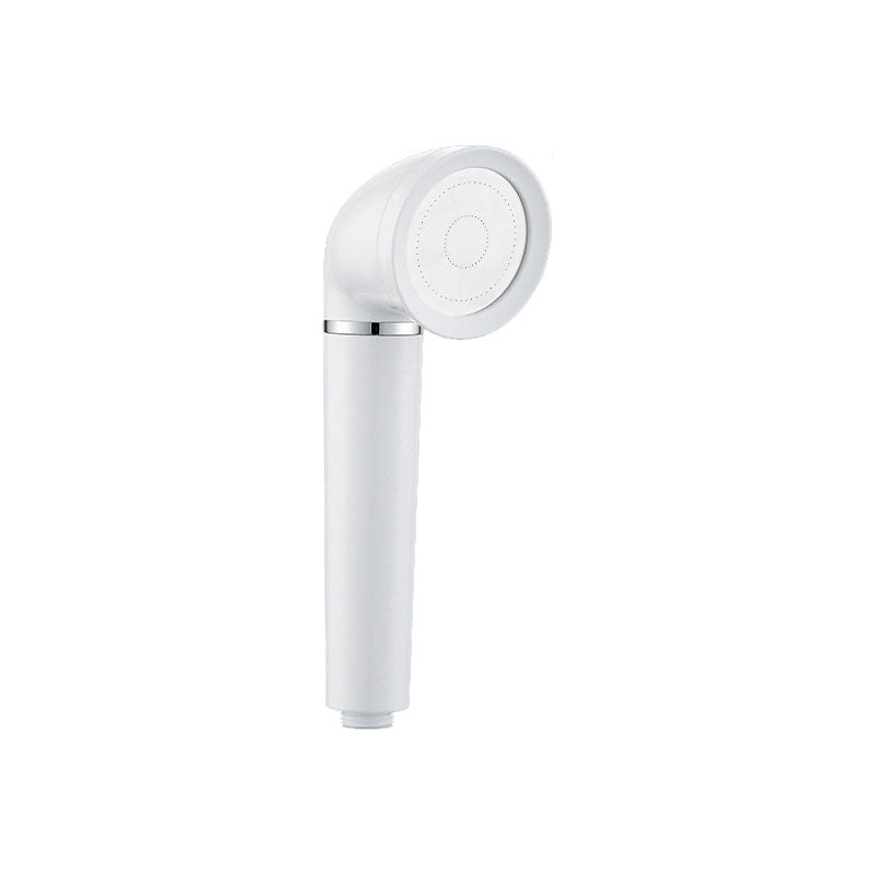 White Round Shower Head Plastic Supercharged Handheld Shower Head Clearhalo 'Bathroom Remodel & Bathroom Fixtures' 'Home Improvement' 'home_improvement' 'home_improvement_shower_heads' 'Shower Heads' 'shower_heads' 'Showers & Bathtubs Plumbing' 'Showers & Bathtubs' 6953331