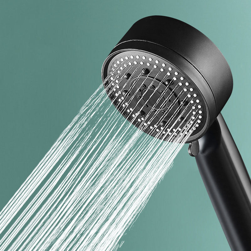Standard Plastic Shower Head Self-Cleaning Round Handheld Shower Heads Black Clearhalo 'Bathroom Remodel & Bathroom Fixtures' 'Home Improvement' 'home_improvement' 'home_improvement_shower_heads' 'Shower Heads' 'shower_heads' 'Showers & Bathtubs Plumbing' 'Showers & Bathtubs' 6953350